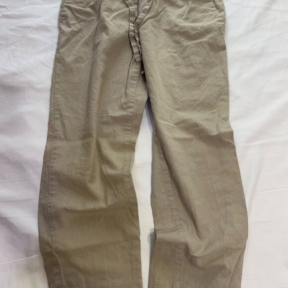 Banana Republic Hayden Linen Blend Wide-Leg Capri Linen Pants Women's Size Small - Picture 1 of 12